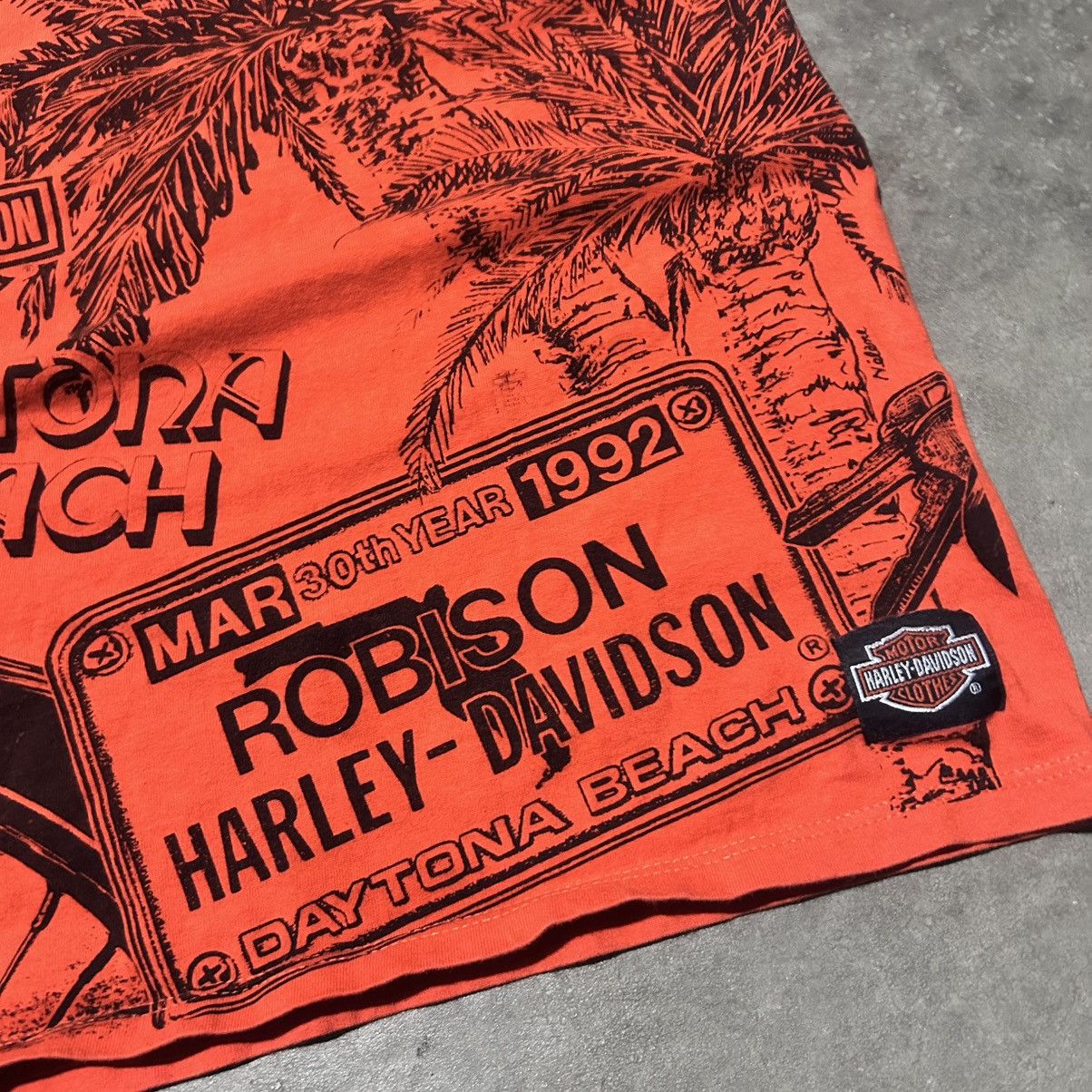 Harley Davidson 90s Harley Davidson aop daytona beach tee shirt Size US XL / EU 56 / 4 - 4 Thumbnail