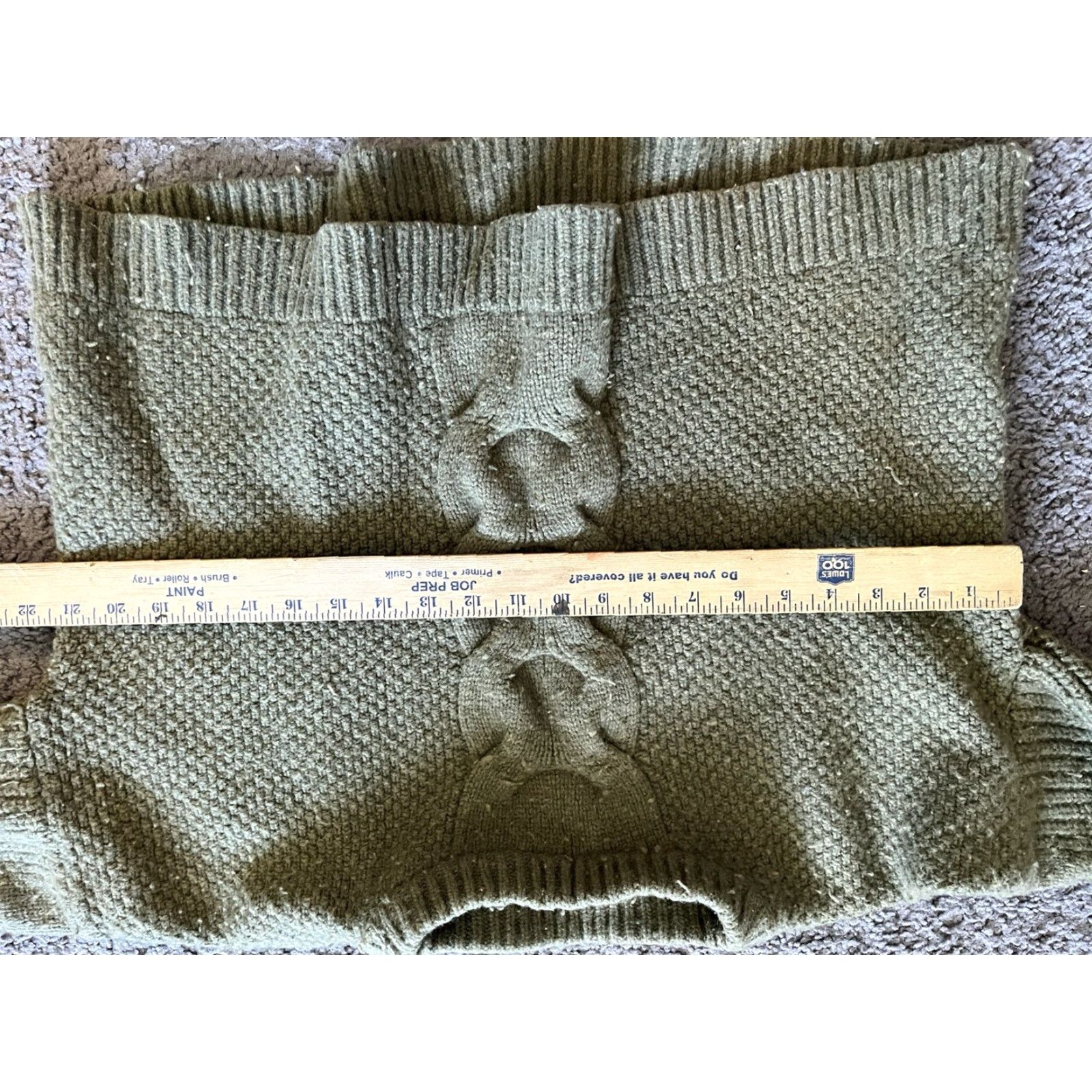 J.Crew J.CREW Sweater Crew Neck Cable Knit Pointelle Popcorn Wool Blend Sz S Green Womens Pullover Knit Open-Knit Fall Winter Size S / US 4 / IT 40 - 5 Thumbnail