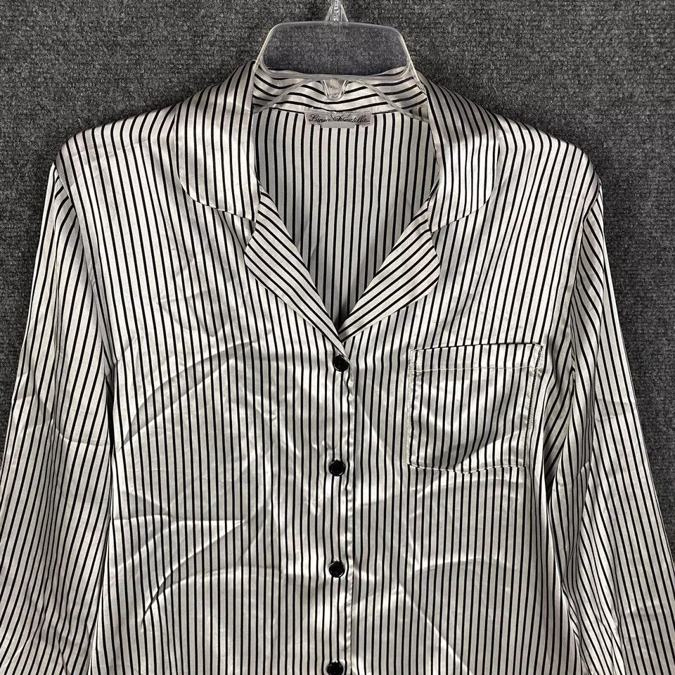 Other Linea Donatella Pajama Top Women's Medium Button Up M Size M / US 6-8 / IT 42-44 - 2 Thumbnail