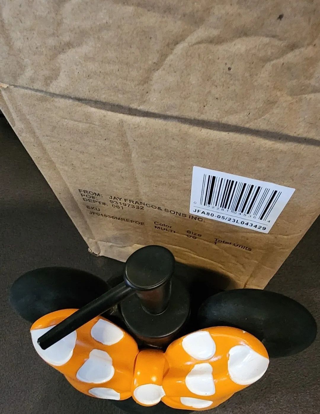 Disney Disney Minnie Mouse Soap Dispenser 6in Orange Polka Dot Bow Size ONE SIZE - 6 Thumbnail
