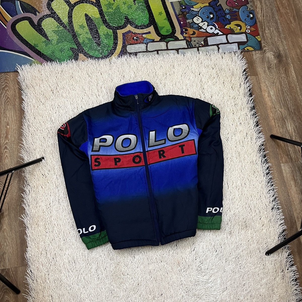 Polo Ralph Lauren Rare Polo Ralph Lauren Polo Sport Fleece Jacket Pepsi P 1997 Size US M / EU 48-50 / 2 - 1 Thumbnail