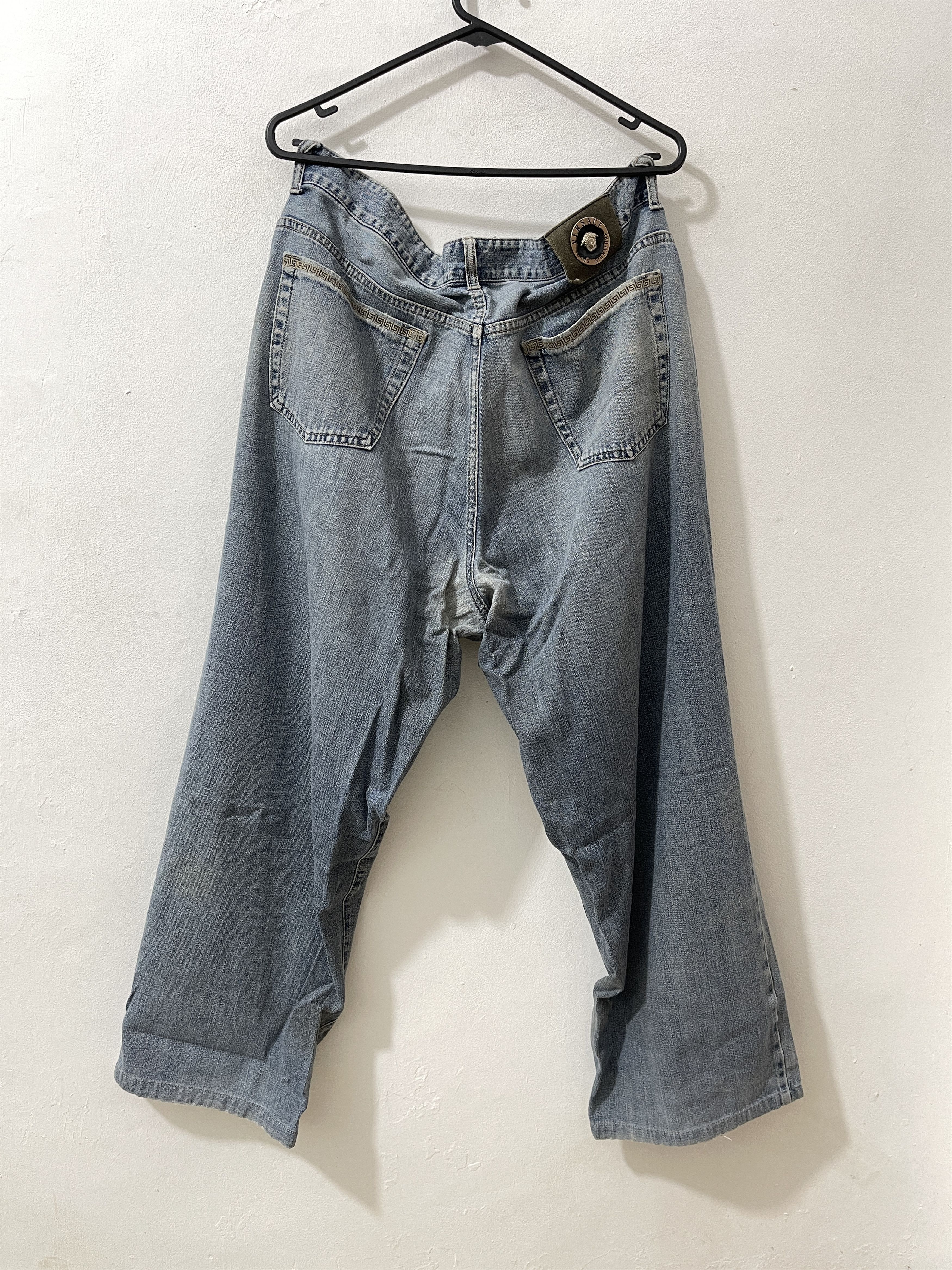 Versace Vintage Versace Jeans Couture Faded Distressed Baggy Pants Size US 42 / EU 58 - 6 Thumbnail