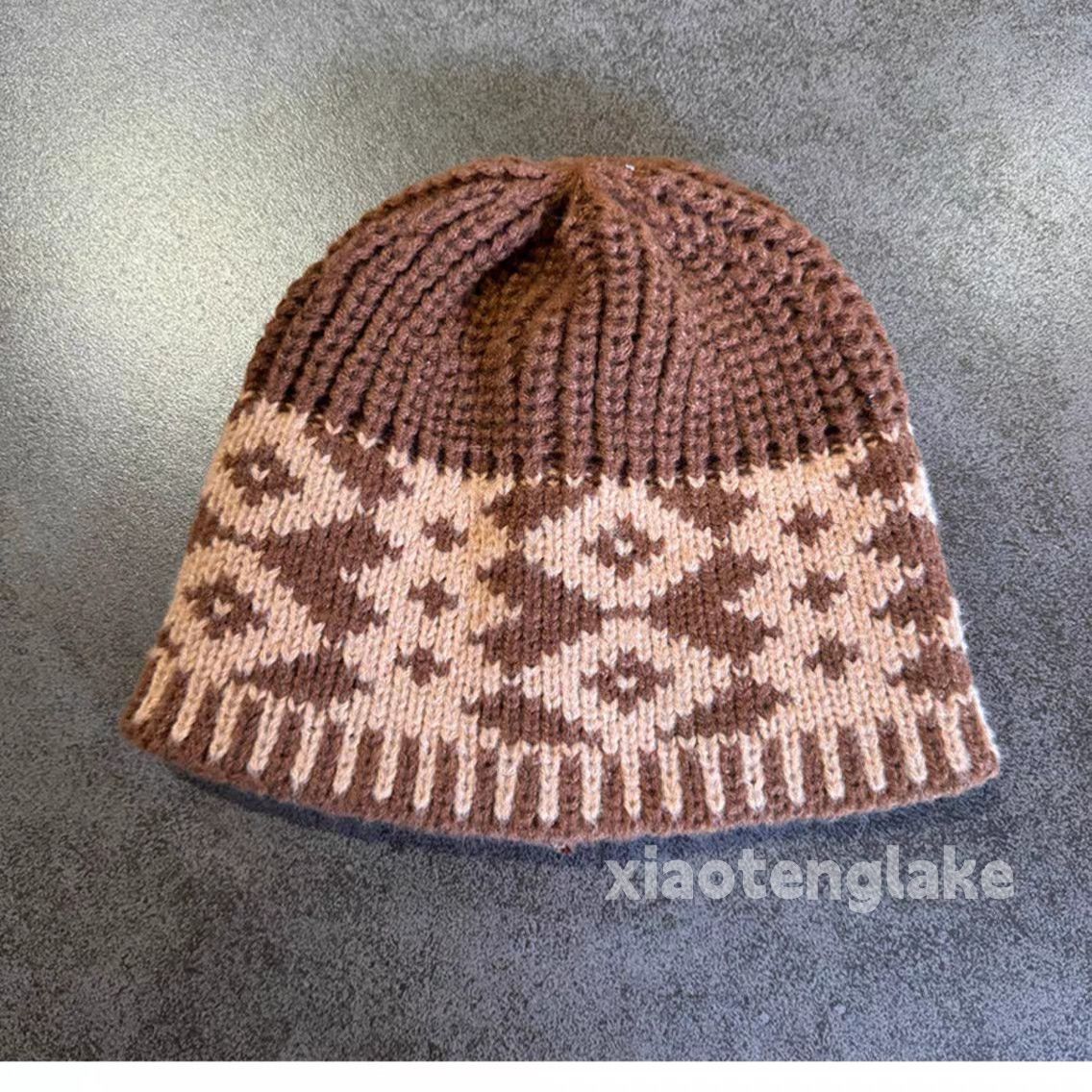 Vintage Unisex outdoor utility festival party beanie knitted cap Size ONE SIZE - 1 Preview