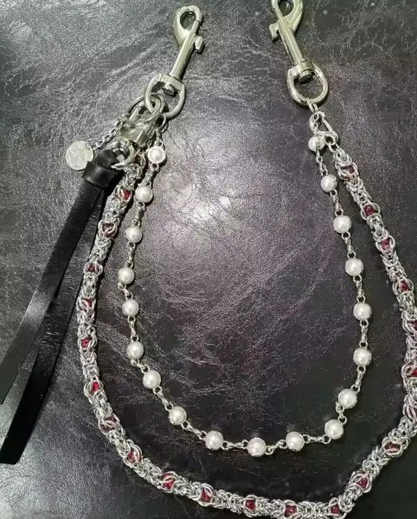 Japanese Brand 2 Layer Natural Echo Pearled Wallet Chain Size ONE SIZE - 1 Thumbnail