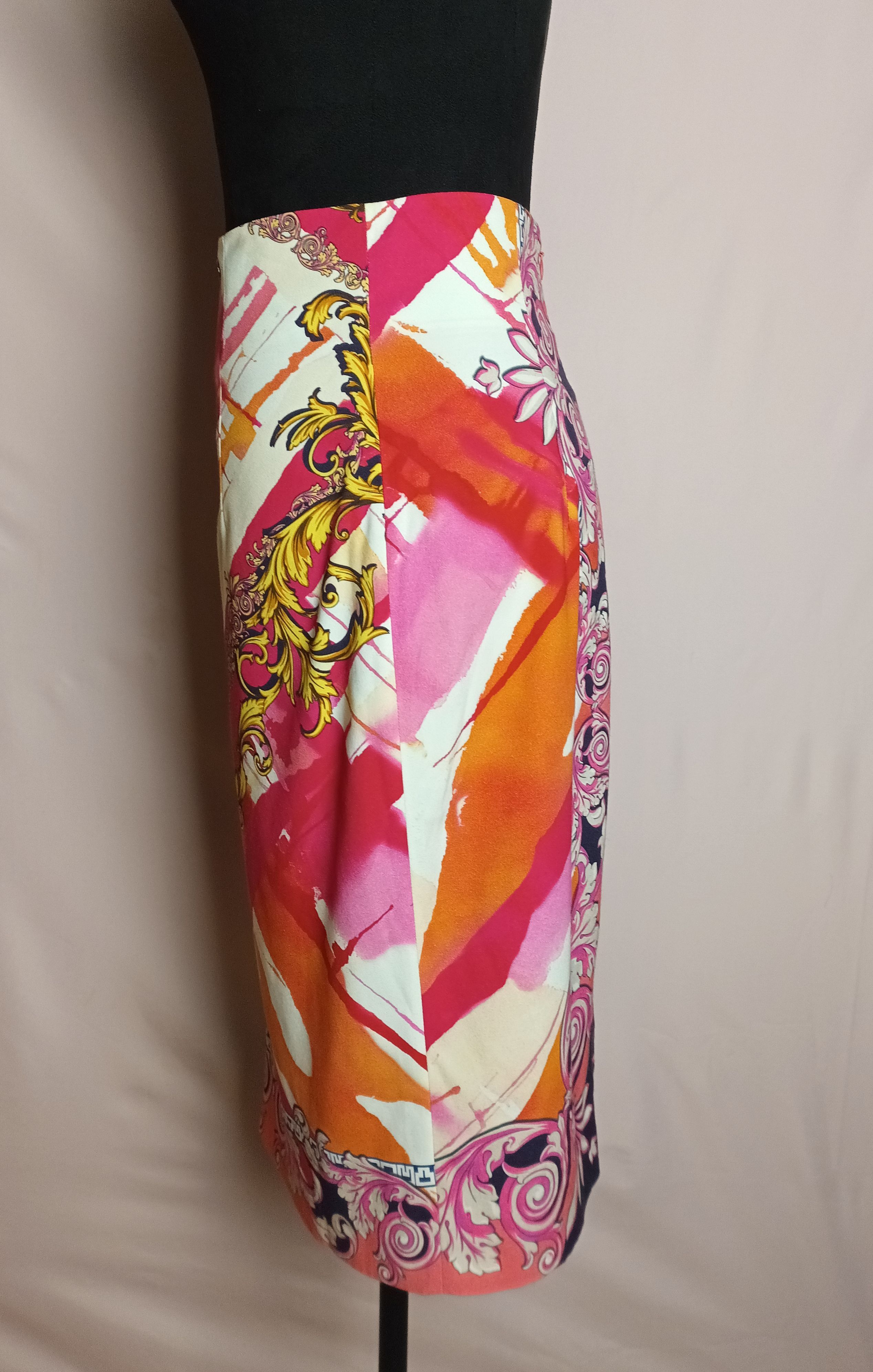 Versace Versace Collection Baroco Print Midi Skirt IT 42 Size 28" / US 6 / IT 42 - 4 Thumbnail