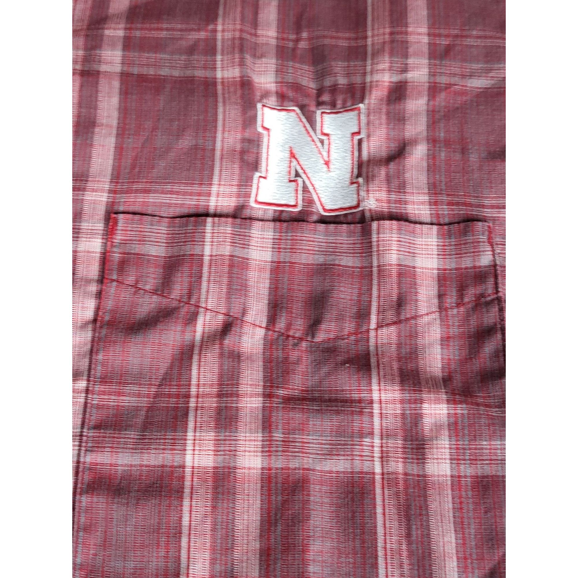 Antigua Nebraska Corn Huskers Button Up Shirt Men Sz XL Plaid Pocket Size US XL / EU 56 / 4 - 7 Thumbnail