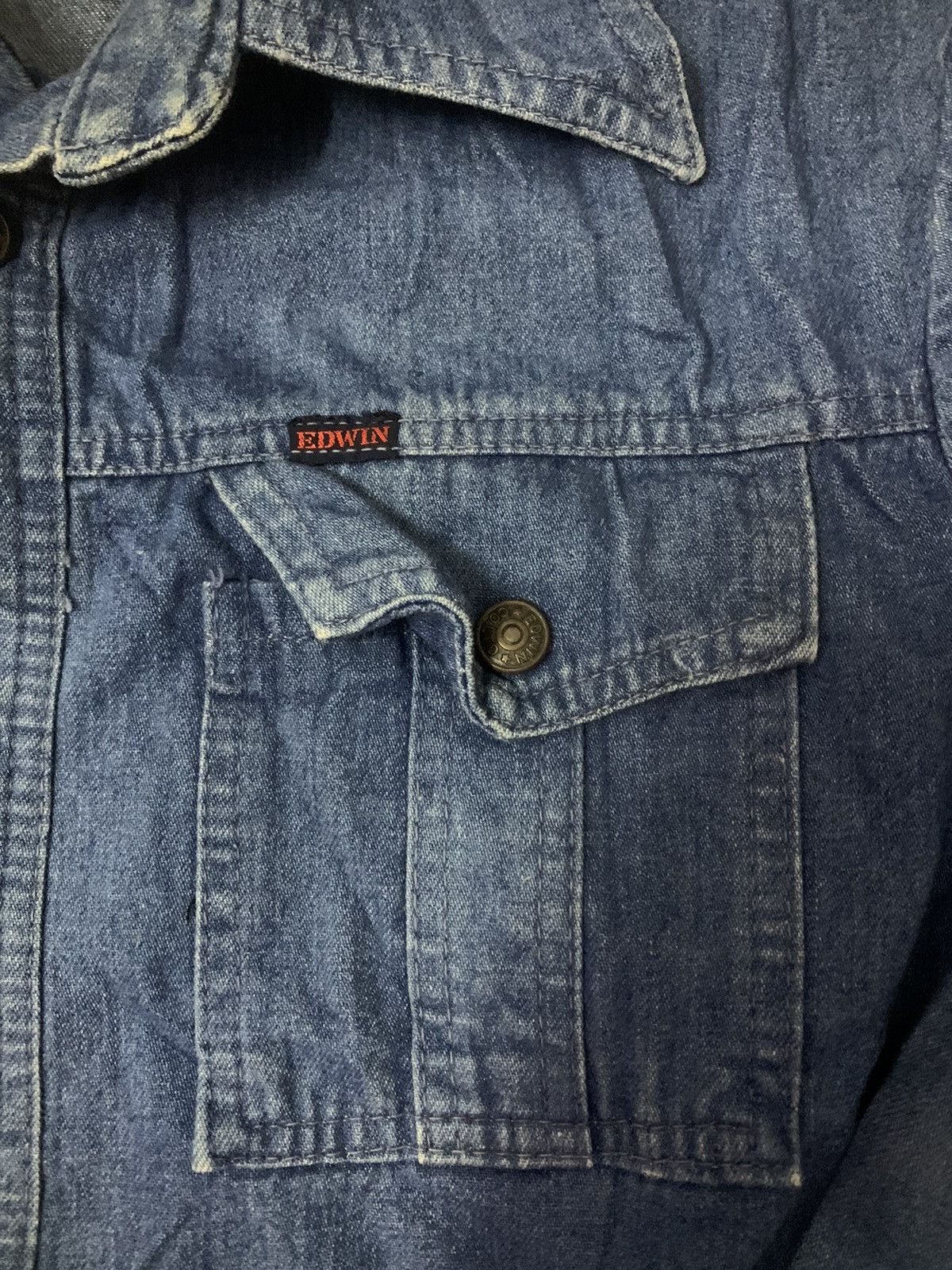 Edwin Vintage 90’s Edwin Denim Shirt Size US L / EU 52-54 / 3 - 3 Thumbnail