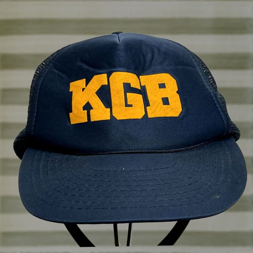 Vintage VINTAGE 80’s Soviet Union State Security Police KGB Cap Hat Trucker Hat Men Blue One Size Size ONE SIZE - 1 Thumbnail