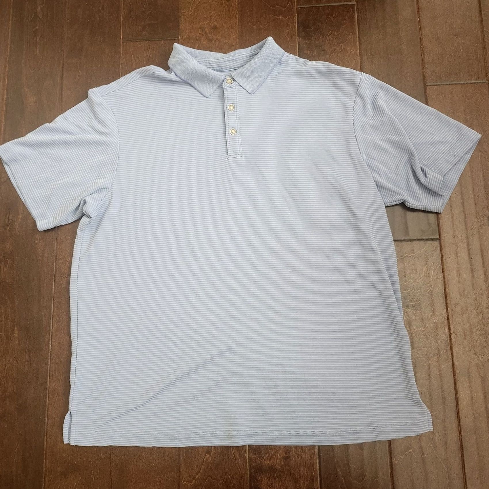 Tommy Bahama Tommy Bahama Mens Polo Shirt Blue XL Ribbed Short Sleeve Collared Button Closure Casual Travel Activewear Size US XL / EU 56 / 4 - 2 Thumbnail