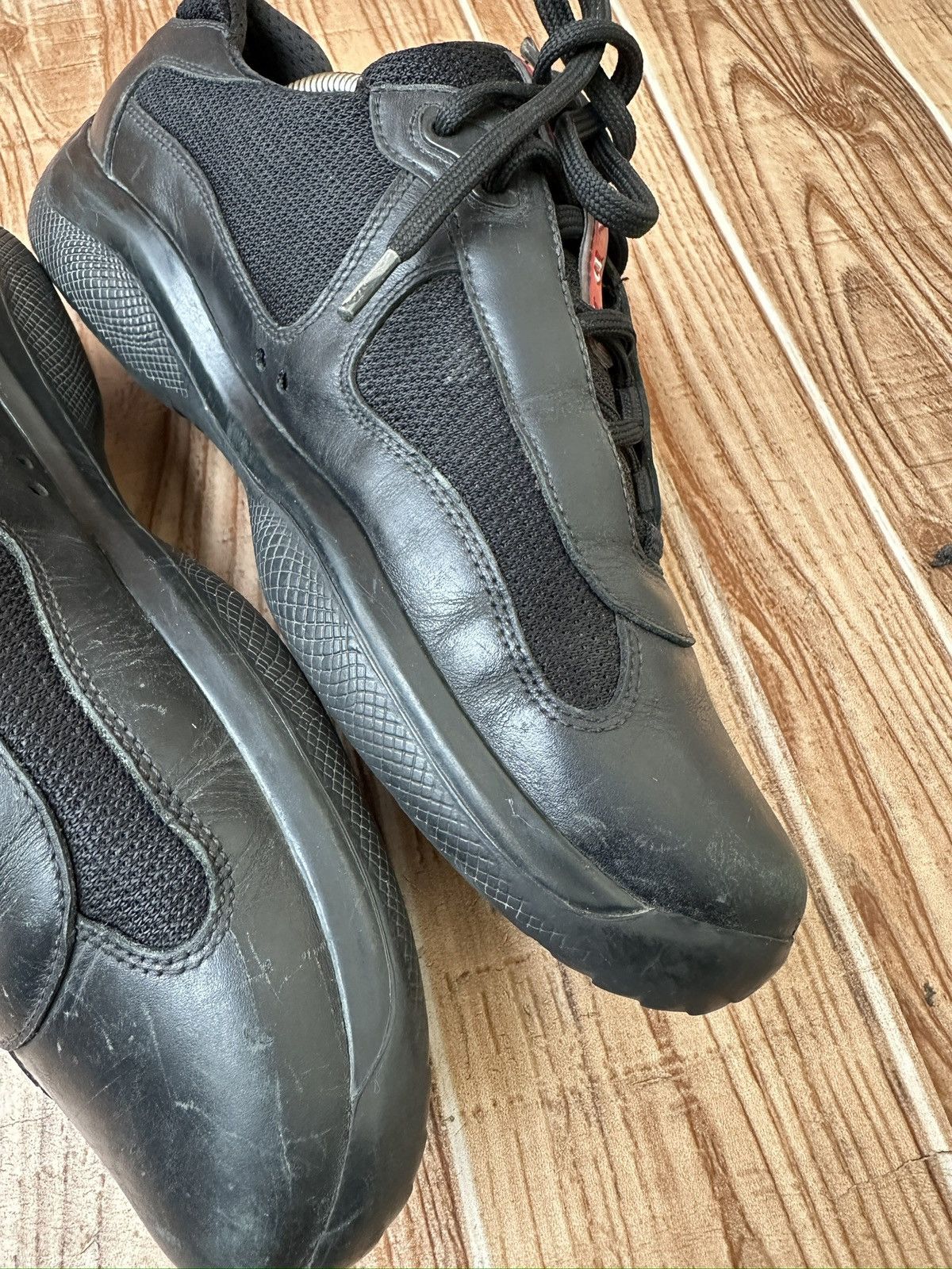 Prada Prada America's Cup Red Tab Leather Sneaks PS0906 Size US 7.5 / EU 40-41 - 7 Thumbnail