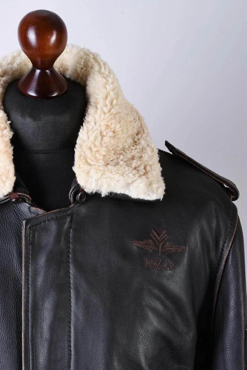 New Zealand Outback NZA New Zealand Auckland Brown Leather Bomber Flight Jacket Size US XXL / EU 58 / 5 - 2 Thumbnail