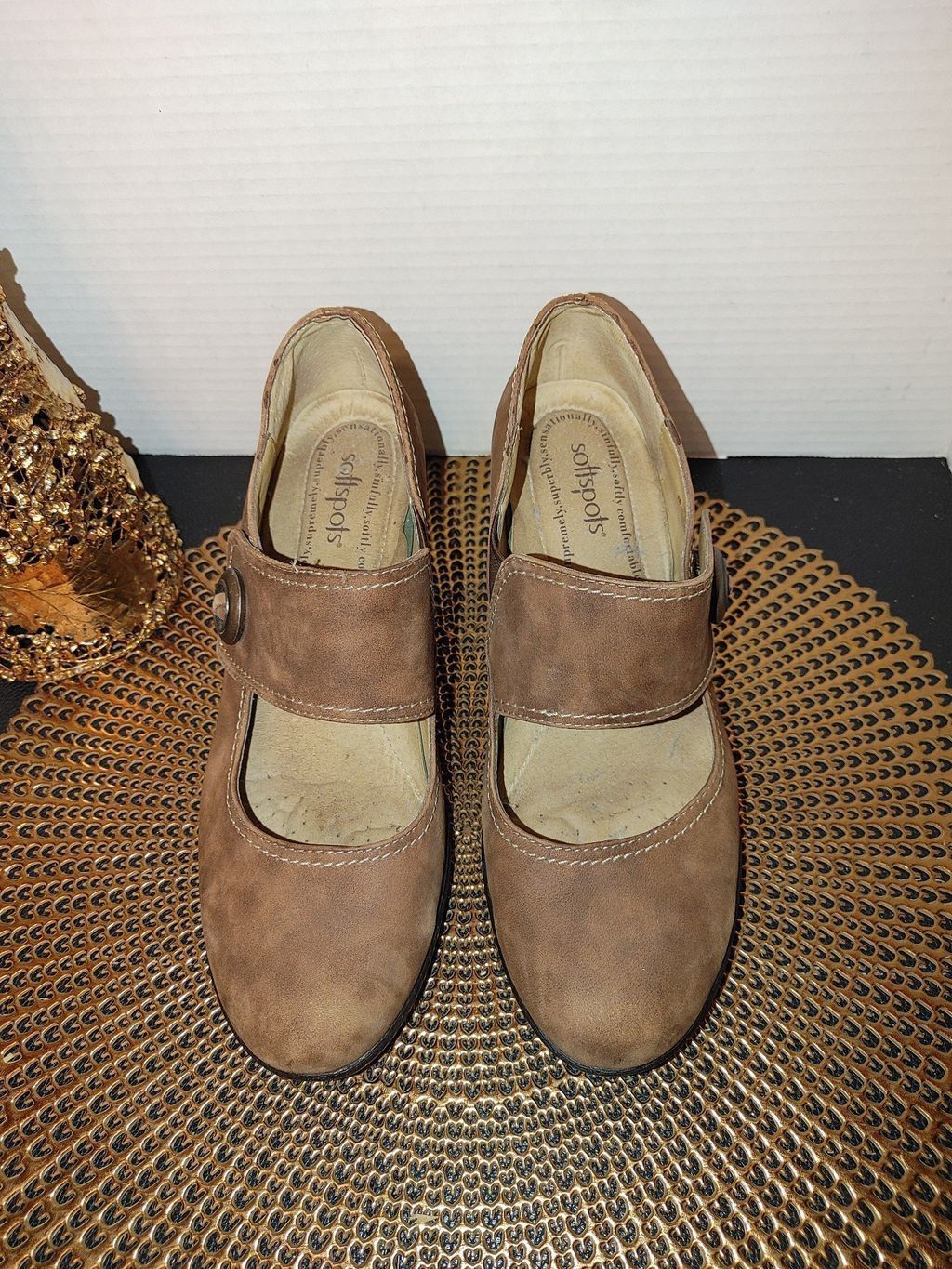 Soft Surroundings SoftSpots Artsy Mary Jane Suede size 9W Size US 9 / IT 39 - 1 Thumbnail