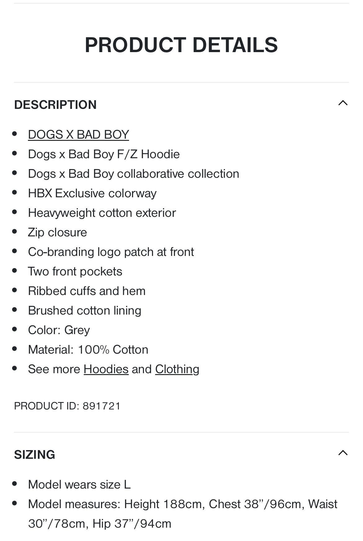 Hypebeast × Japanese Brand DOGS x BAD BOY x HBX MONOCHROMATiC ZiP UP HOODiE SWEATSHiRT Size US L / EU 52-54 / 3 - 6 Thumbnail