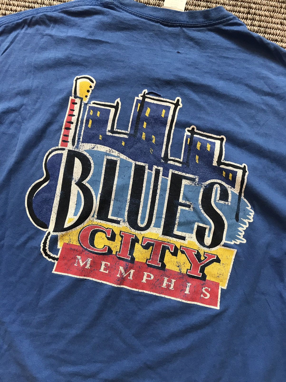 Vintage Vintage Tshirt Blues City Memphis Size US XL / EU 56 / 4 - 5 Thumbnail