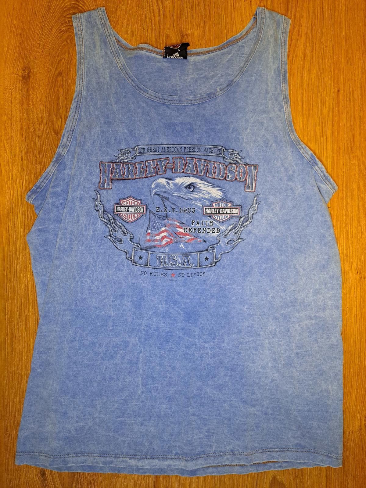 Harley Davidson Harley Davidson Tank Top Shirt Mens Large Blue Patriotic Size US L / EU 52-54 / 3 - 1 Thumbnail