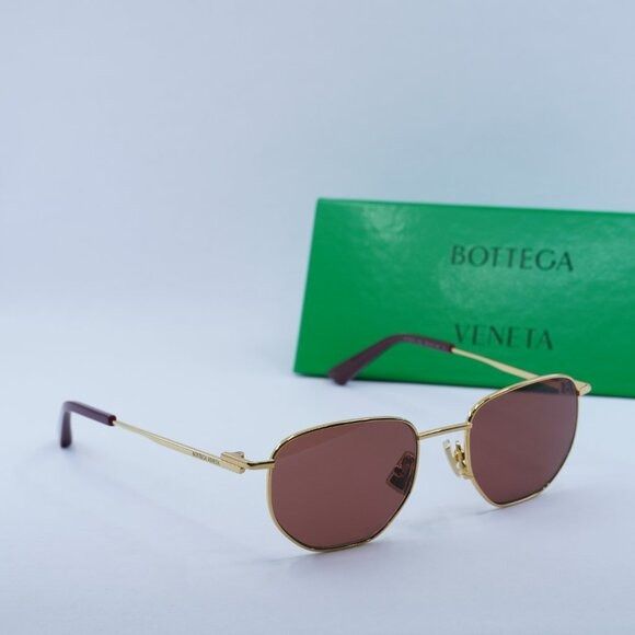 Bottega Veneta 🕶️ New Bottega Veneta BV1301S 003 Sunglasses - Gold Frame Size ONE SIZE - 11 Thumbnail