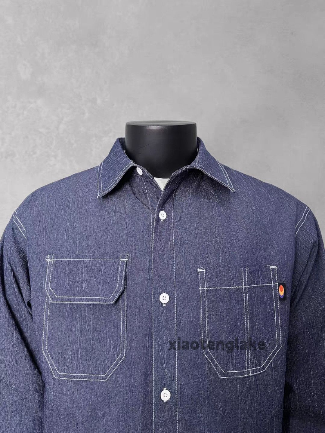 Vintage Unisex outdoor utility loose denim workwear cargo shirt Size US L / EU 52-54 / 3 - 2 Thumbnail