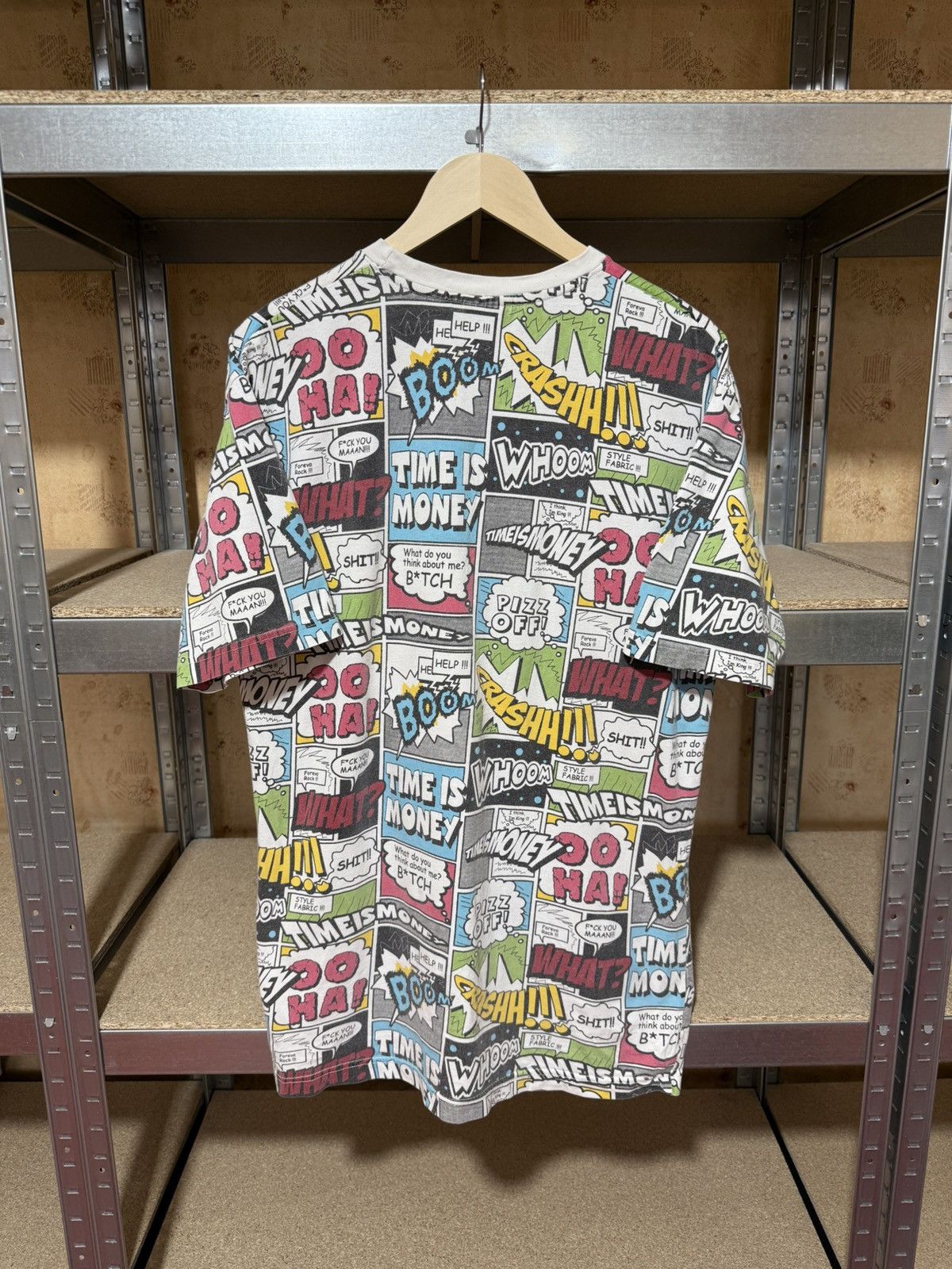 Band Tees × Rap Tees × Vintage Vintage Time Is Money Boom Comics All Over Print T-Shirt Size US L / EU 52-54 / 3 - 2 Thumbnail