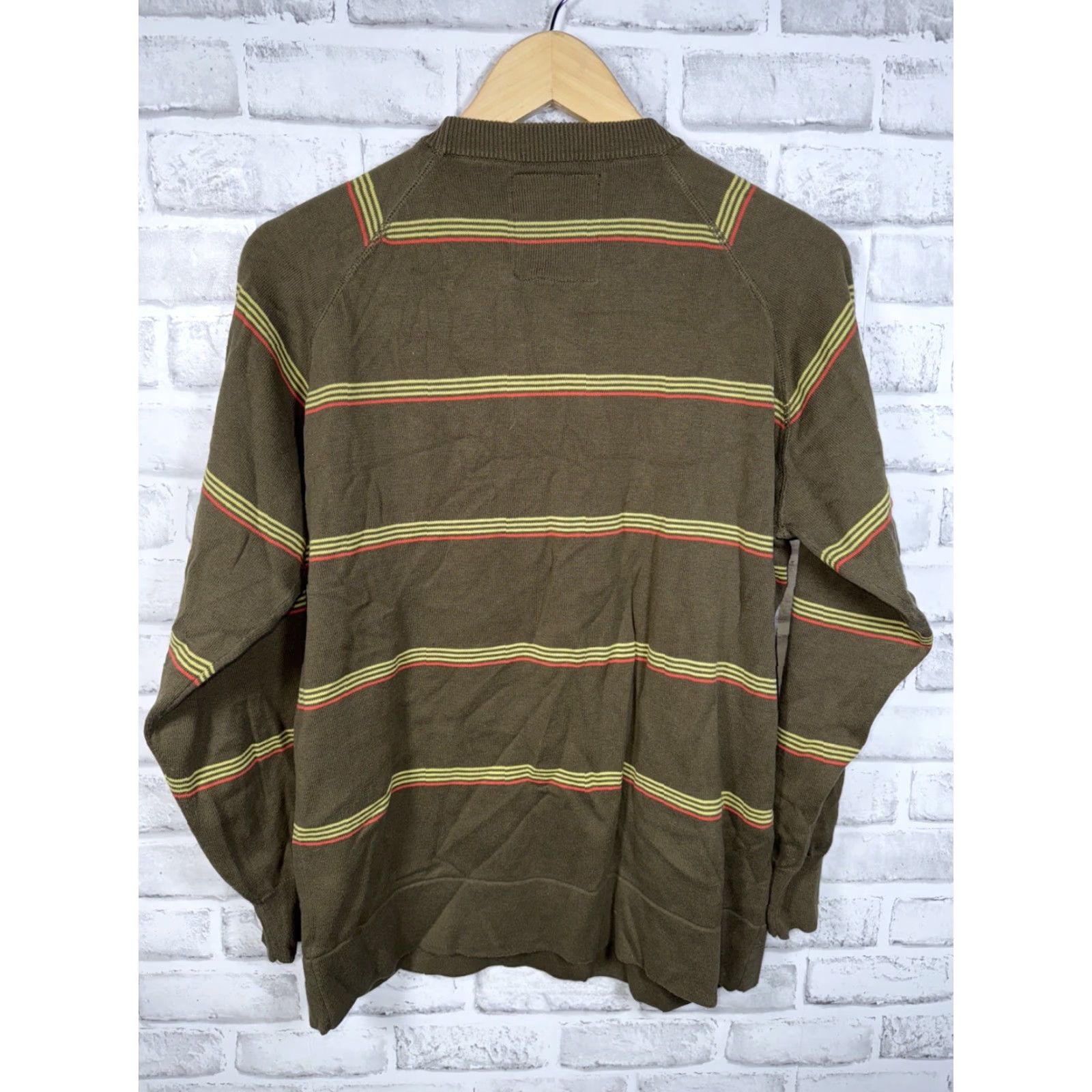 Burton BURTON Snowboarding Green Striped Pullover Sweatshirt Mens M Regular Size US M / EU 48-50 / 2 - 5 Thumbnail