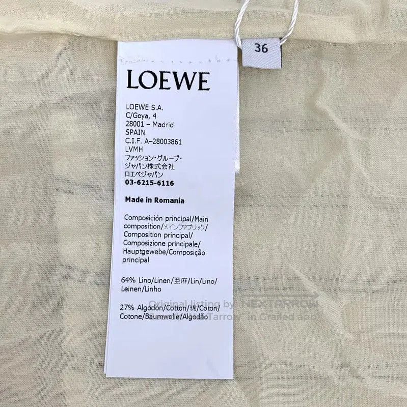 Loewe Loewe Color-Block Linen Dress in XS Size . Size XS / US 0-2 / IT 36-38 - 7 Thumbnail