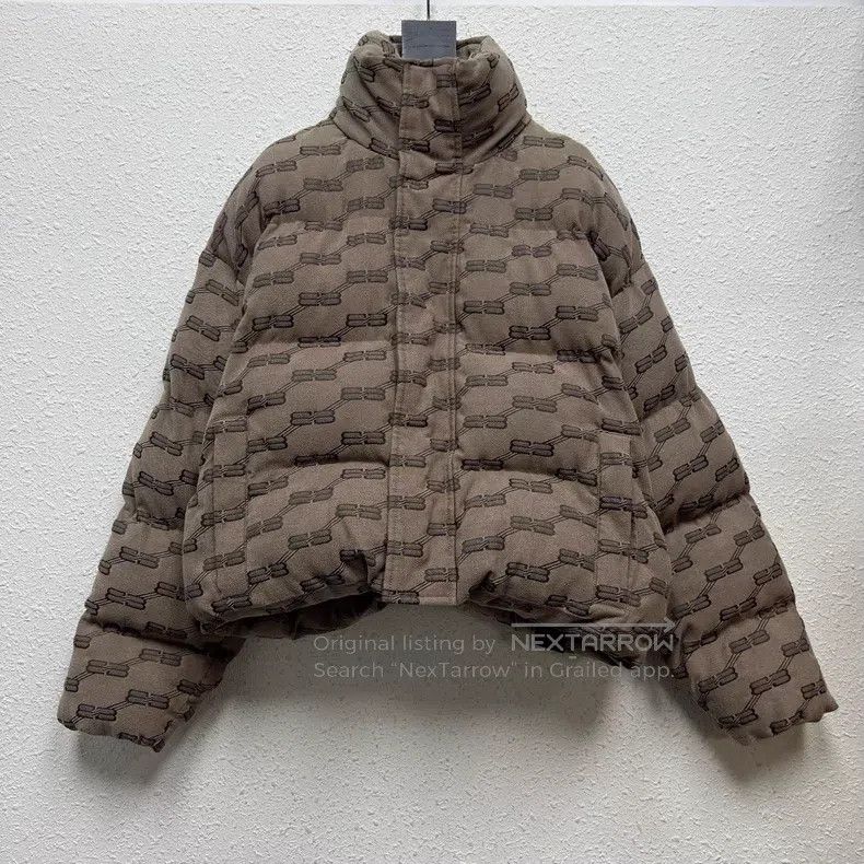 Balenciaga Double B Full Printed Embroidered Cotton Jacket