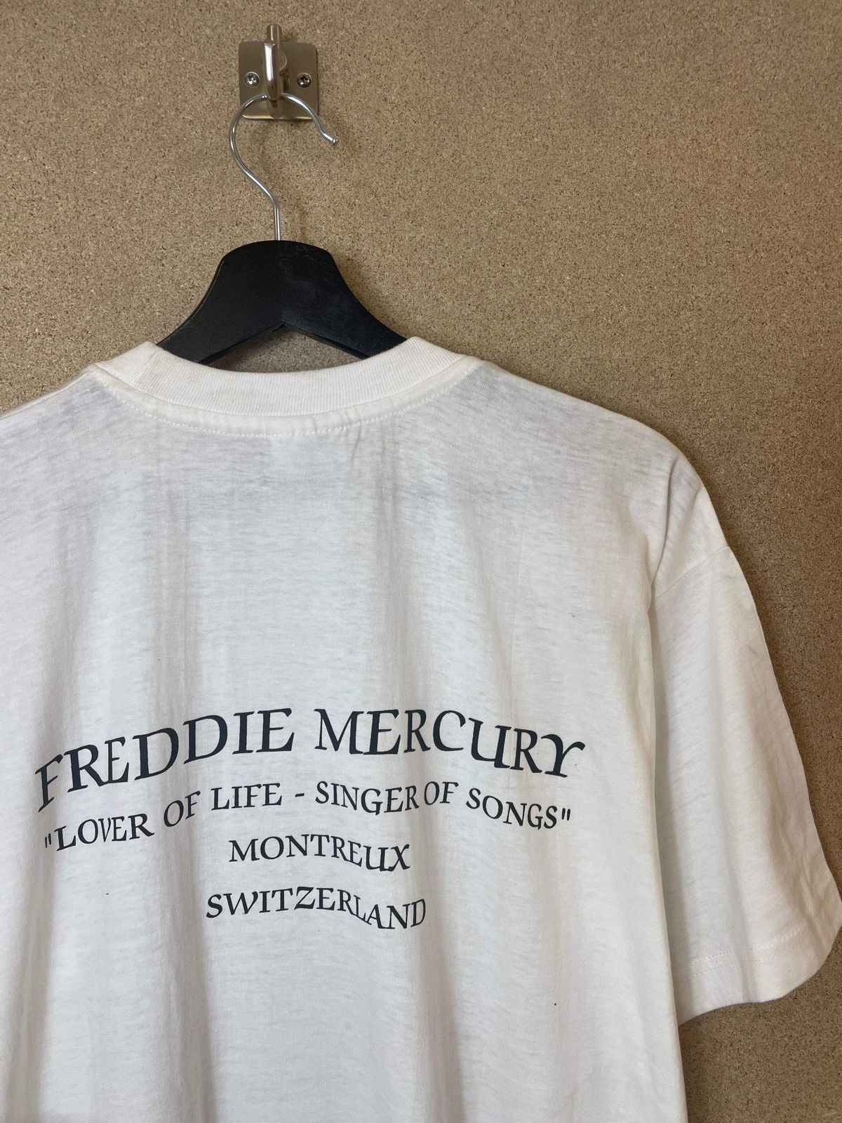 Band Tees × Vintage Vtg Freddie Mercury ”Lover of Life Singer of Songs” 90s - M Size US M / EU 48-50 / 2 - 7 Thumbnail