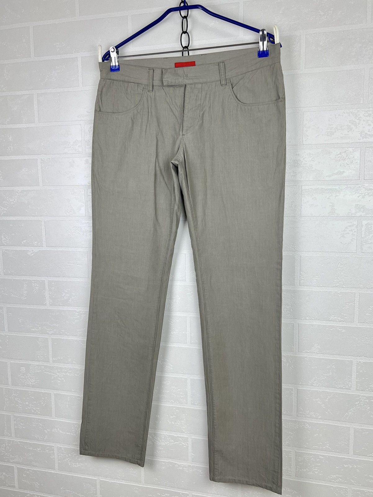 Prada PRADA MILANO Pants Red Tab Beige Classic Cotton Lightweight Size US 32 / EU 48 - 9 Thumbnail