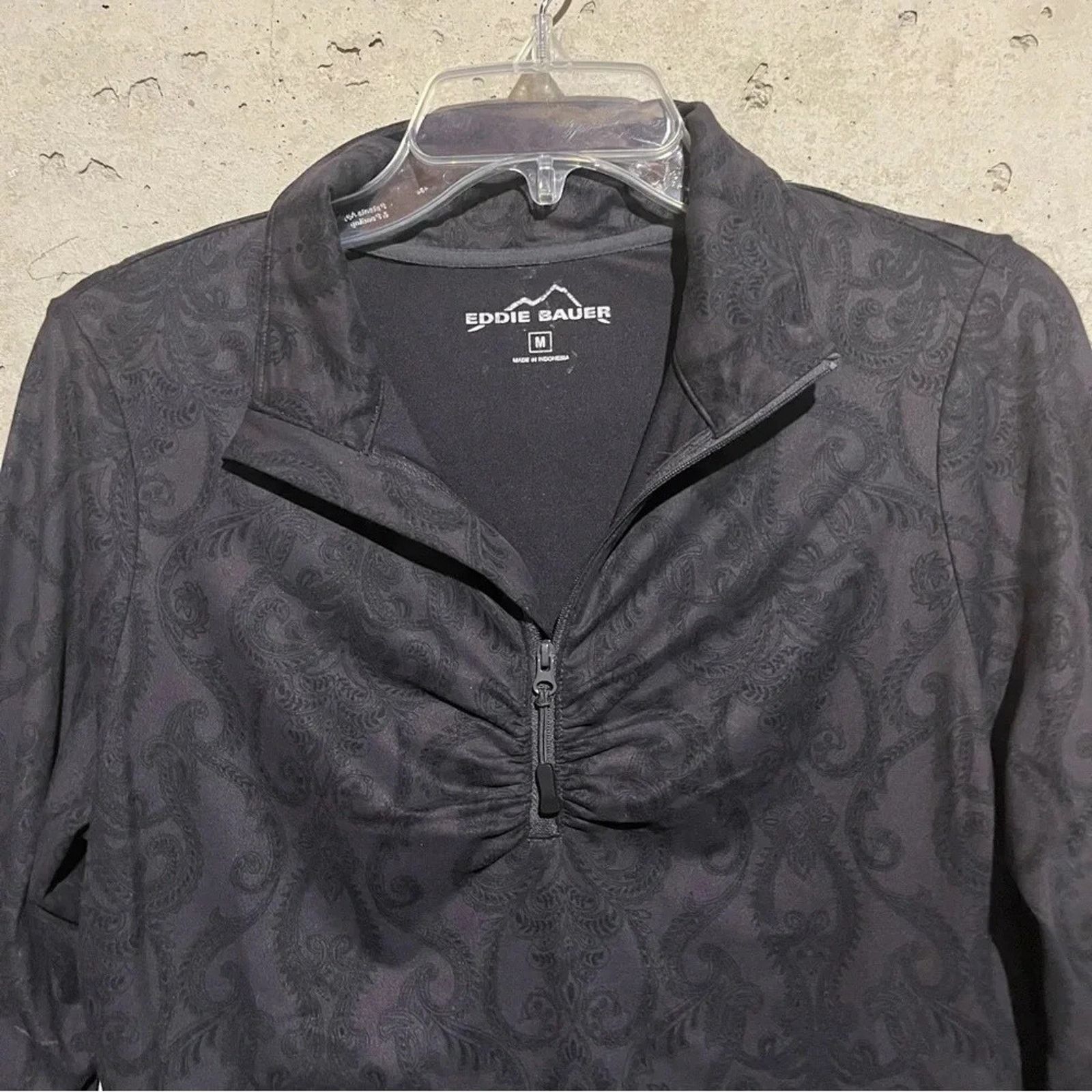 Eddie Bauer Eddie Bauer Top sz M Paisley Print 1/4 Zip Pullover Size M / US 6-8 / IT 42-44 - 3 Thumbnail