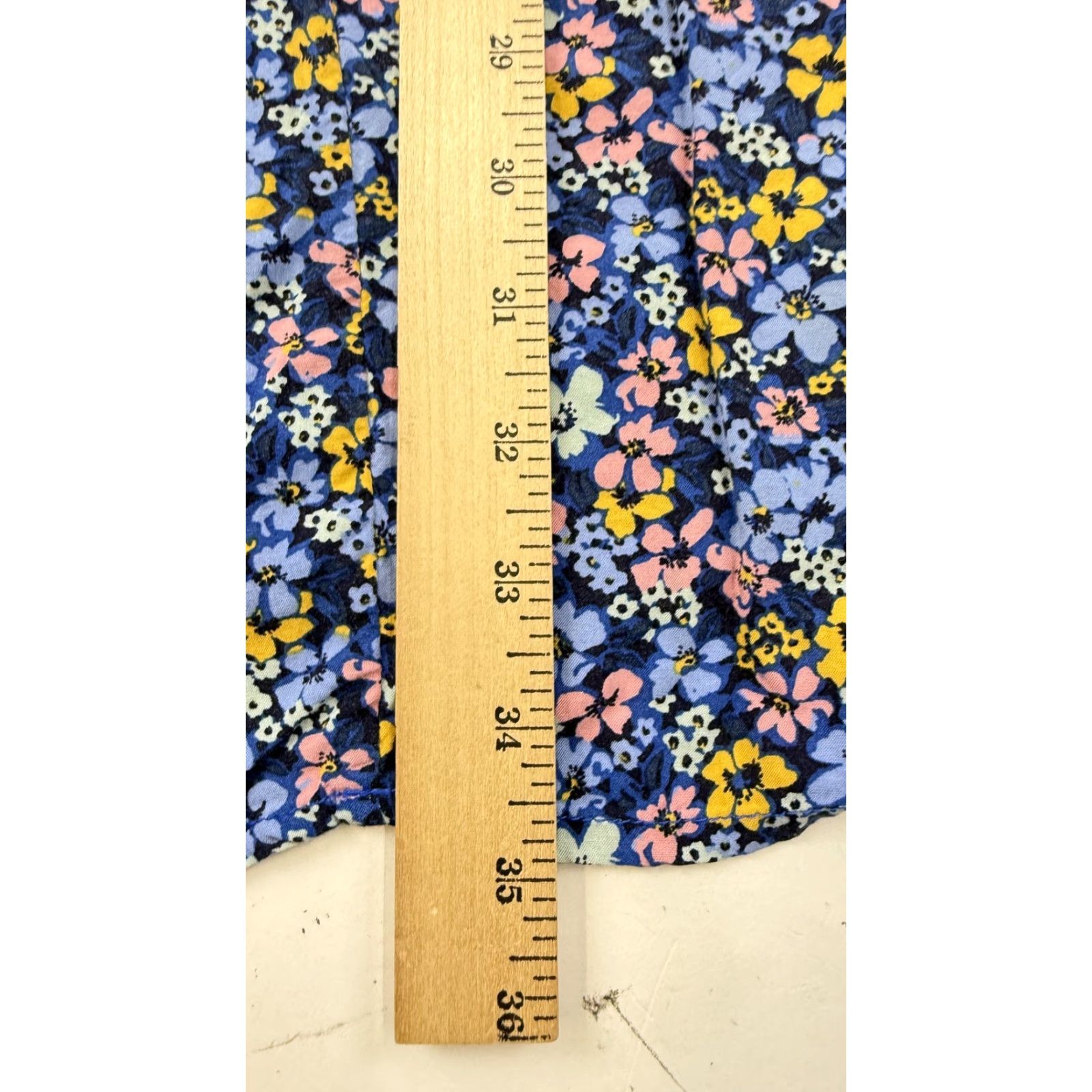 Gap Gap Dress Womens XS Blue Yellow Floral Sleeveless Crisscross Back Rayon Size XS / US 0-2 / IT 36-38 - 7 Thumbnail