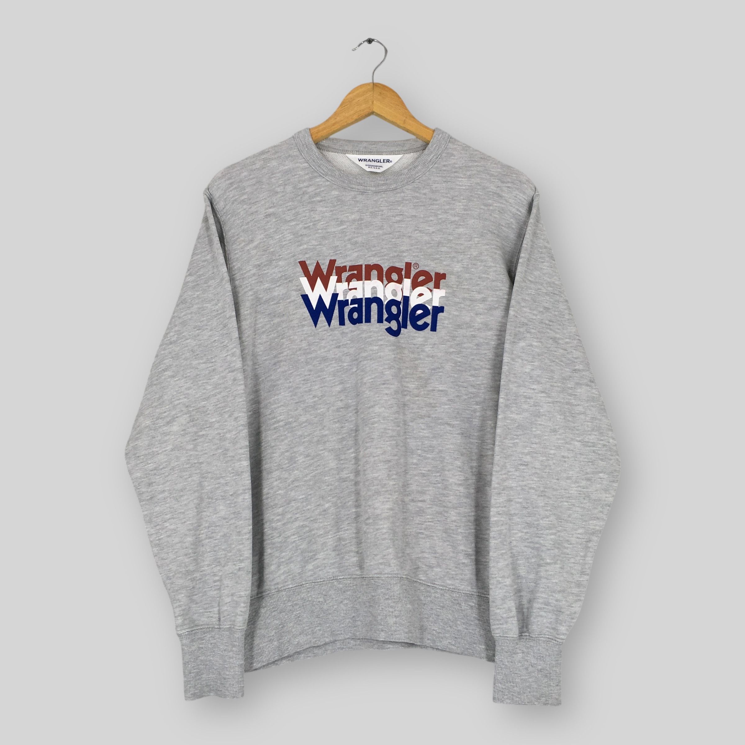 Vintage × Wrangler Vintage Wrangler Usa Gray Sweatshirt Small Size US S / EU 44-46 / 1 - 1 Thumbnail