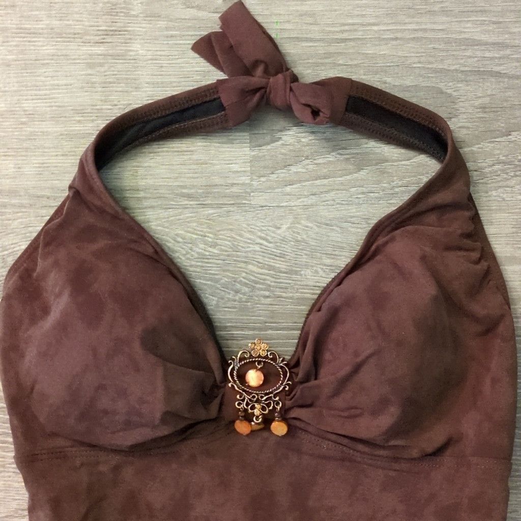 Other Magicsuit One Piece Halter Brown Swimsuit Size 8 Size ONE SIZE - 2 Thumbnail