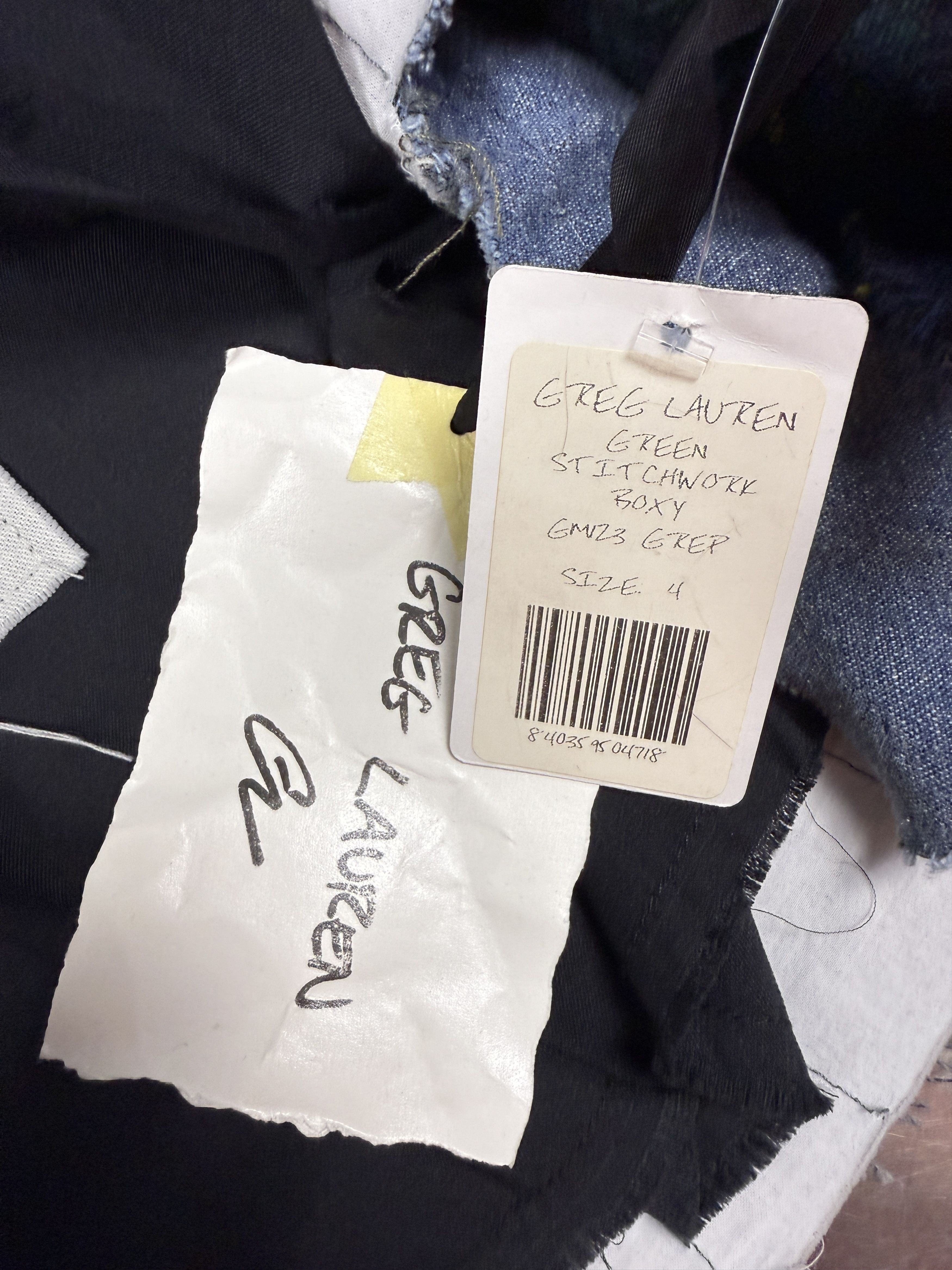 Greg Lauren $1600 Greg Lauren Green Stitchwork Boxy Jacket Size US XL / EU 56 / 4 - 6 Thumbnail