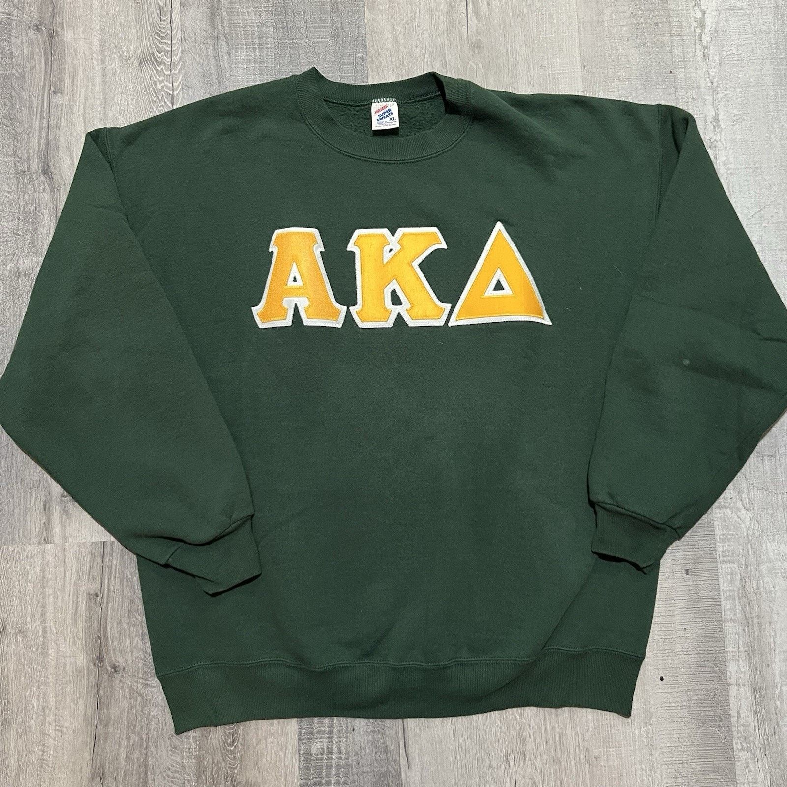Jerzees VTG Alpha Kappa Delta Green College Sociology 90s Fraternity Size US XL / EU 56 / 4 - 1 Thumbnail