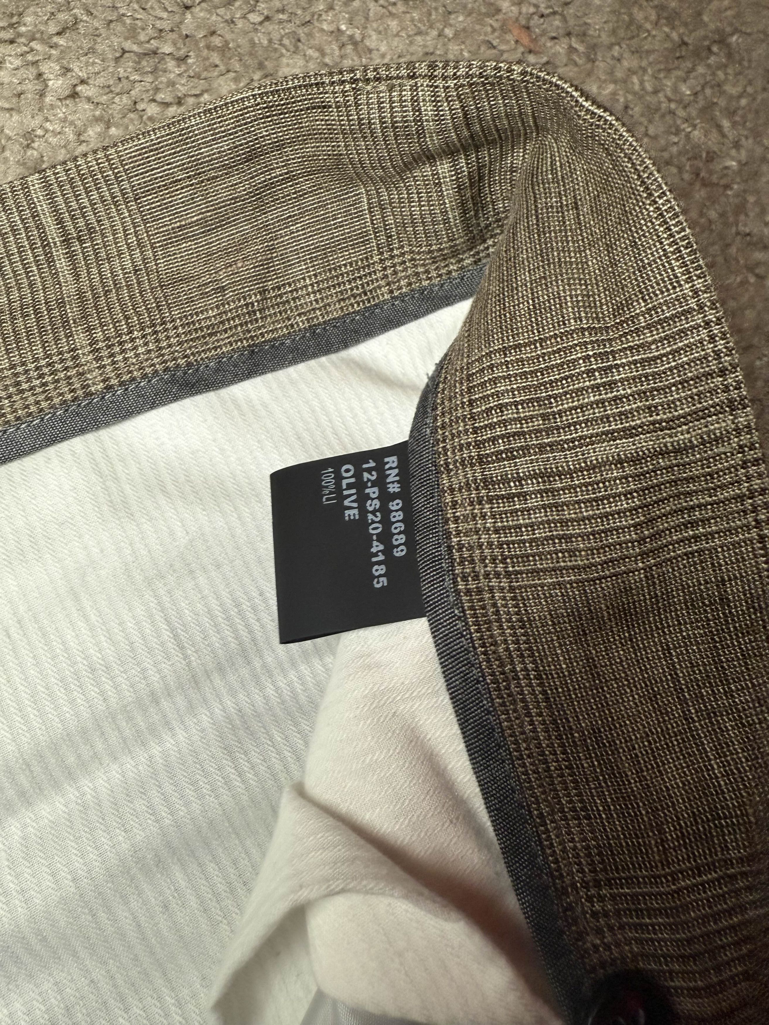Todd Snyder Todd Snyder Italian Linen Sutton Trouser in Olive Glenplaid Size US 31 - 7 Thumbnail