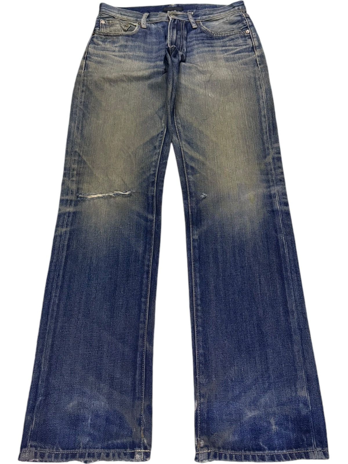 Uniqlo SALES🔥Vintage Japanese Uniqlo Mud Wash Distressed Jeans Size US 31 - 1 Thumbnail