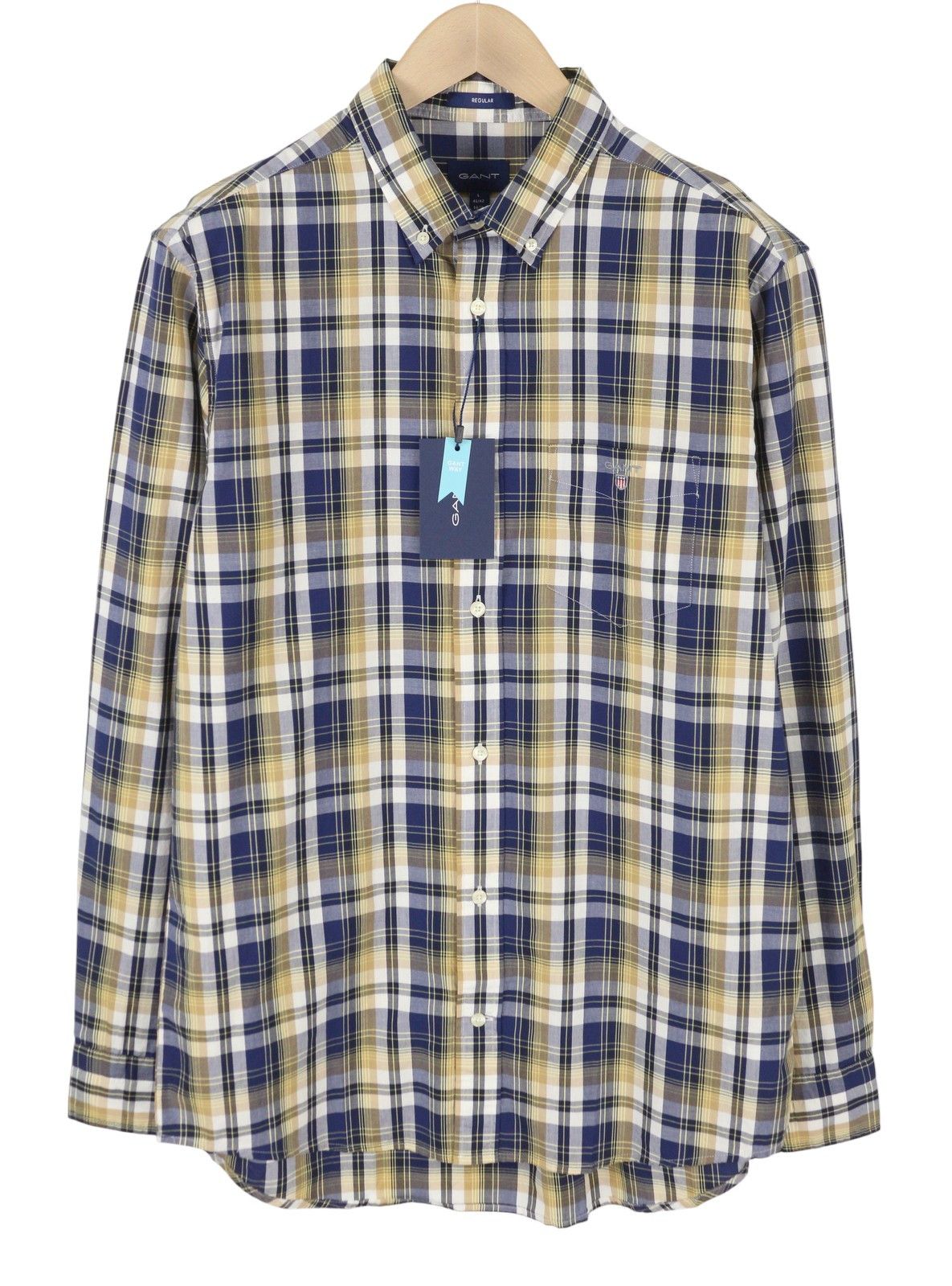 Gant REG WASHED POPLIN CHECK L Beige Button-Down 87501 Size US L / EU 52-54 / 3 - 1 Thumbnail
