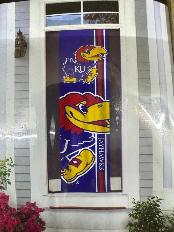Designer Kansas Jayhawks Door Banner NCAA Size ONE SIZE - 3 Thumbnail
