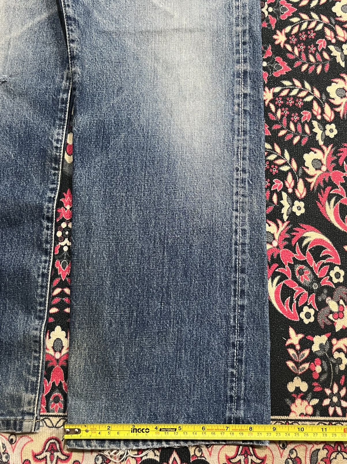 Levi's Levi’s 503BXX Big E Dark Blue Faded Distressed Selvedge Jean Size US 33 - 20 Thumbnail