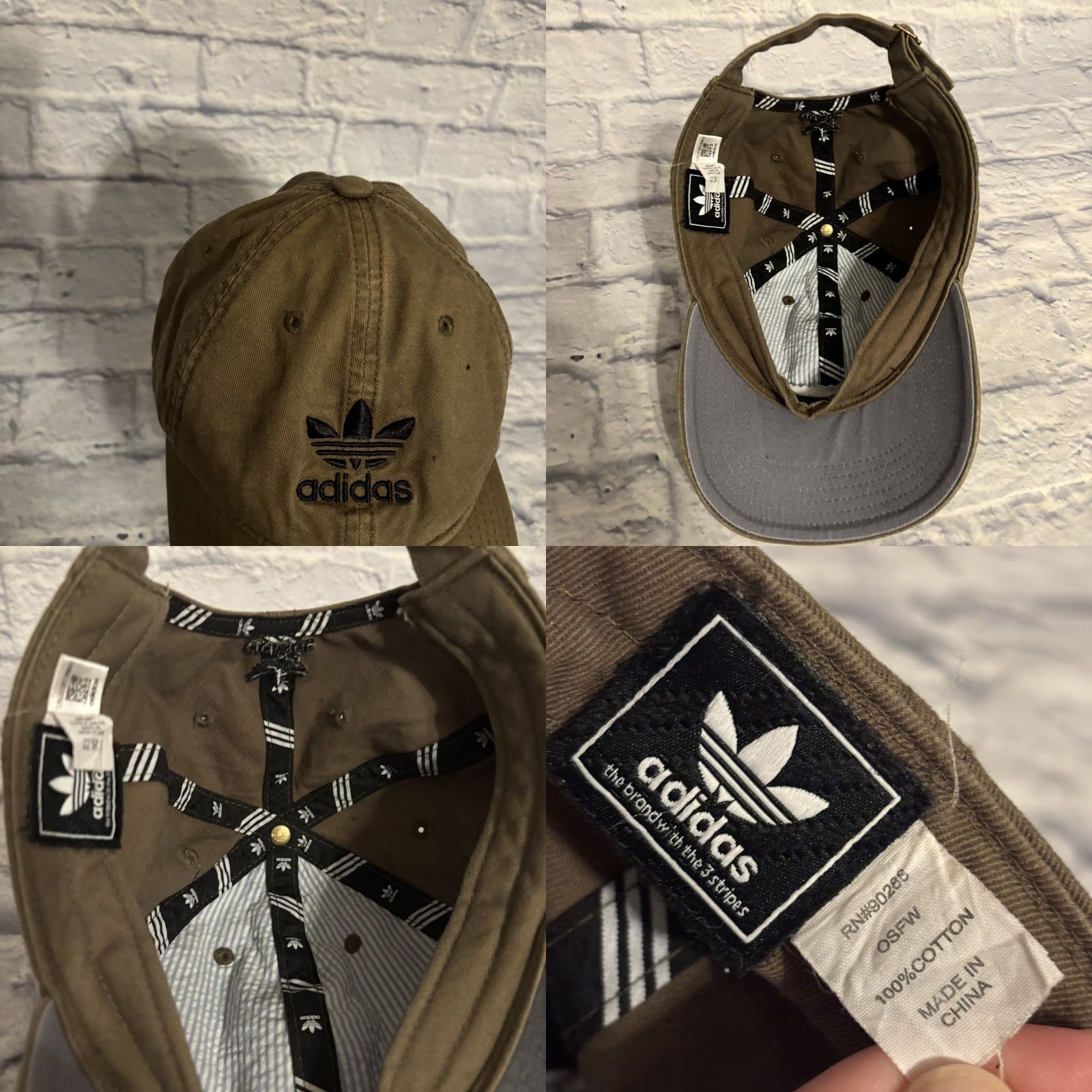 Adidas Adidas Hat Trefoil Logo Olive Green Adjustable OSFM Baseball Cap Strapback Mens Womens Unisex Adults Green Baseball Cap OSFM Adjustable Cap Size ONE SIZE - 8 Thumbnail