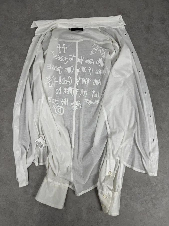 Dsquared2 AW2005 Dsquared2 White God Judgement Transparent Shirt Size US M / EU 48-50 / 2 - 8 Thumbnail