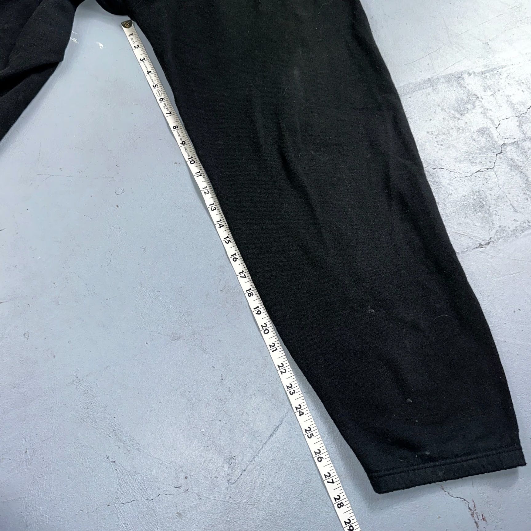 Fruit Of The Loom VINTAGE Fruit of the Loom Sweatpants 70s Fleece Black Adult L Men Regular Drawstring 90s Theme Size US 33 - 5 Thumbnail
