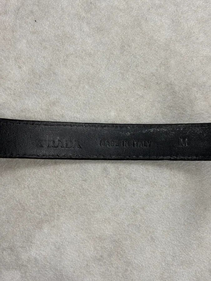Prada 2000s Prada Black Leather Medal Bracelet Size ONE SIZE - 7 Thumbnail