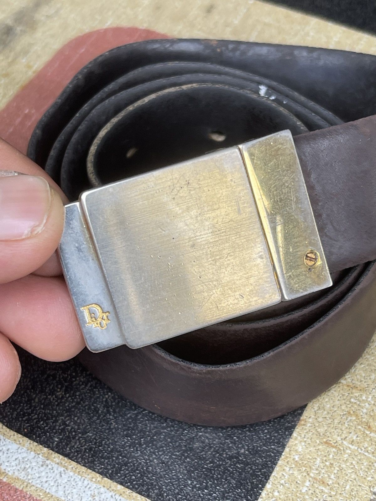 Dior Rare🔥Vintage 80’s Dior Leather Belt Size ONE SIZE - 5 Thumbnail