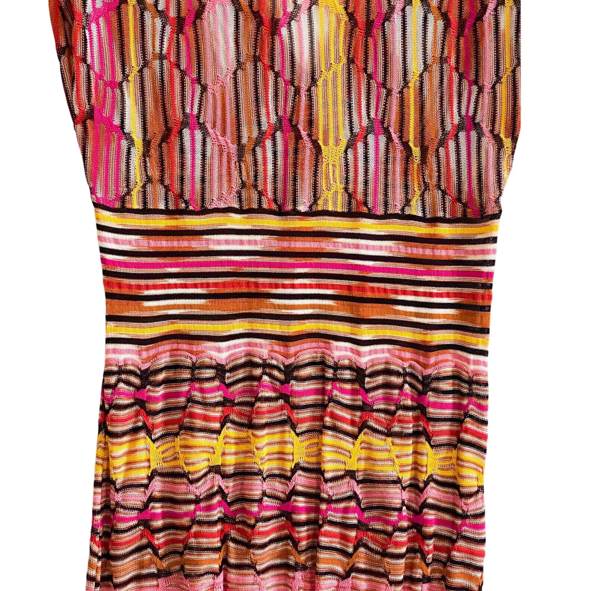 Missoni M Missoni Orange/Pink stripe dress, size US 10 Size L / US 10 / IT 46 - 9 Thumbnail