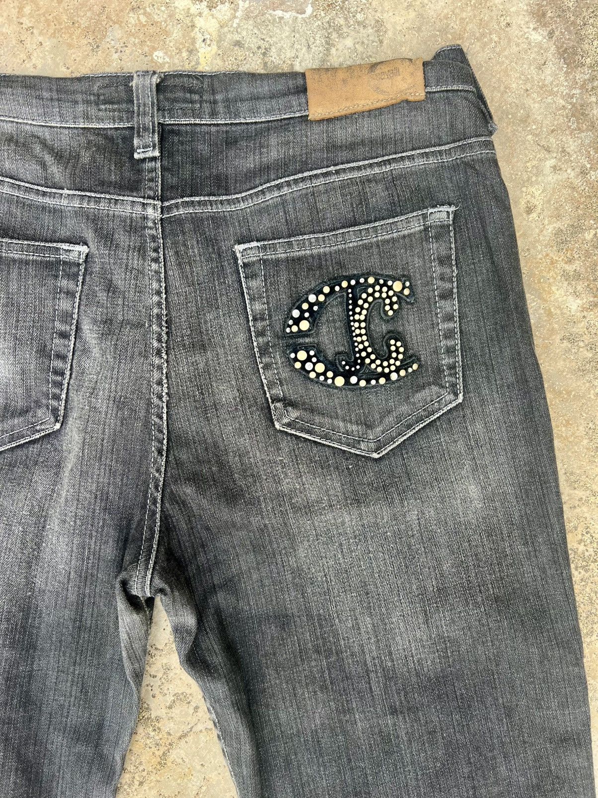 Just Cavalli Vintage Y2K Just Cavalli Rhinestones Jeans Black Denim Size US 34 / EU 50 - 13 Thumbnail