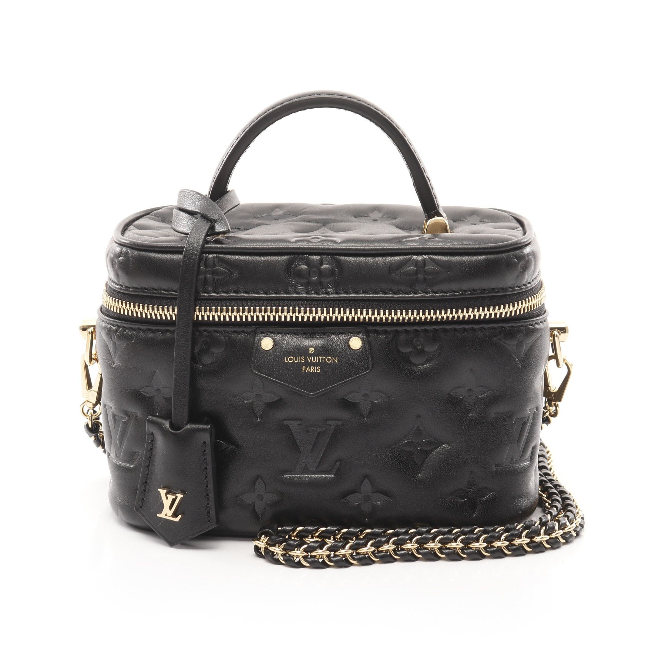 Louis Vuitton Louis Vuitton Vanity Coussin Pm Monogram Noir Handbag Bag Lamb Leather Black Size ONE SIZE - 1 Thumbnail