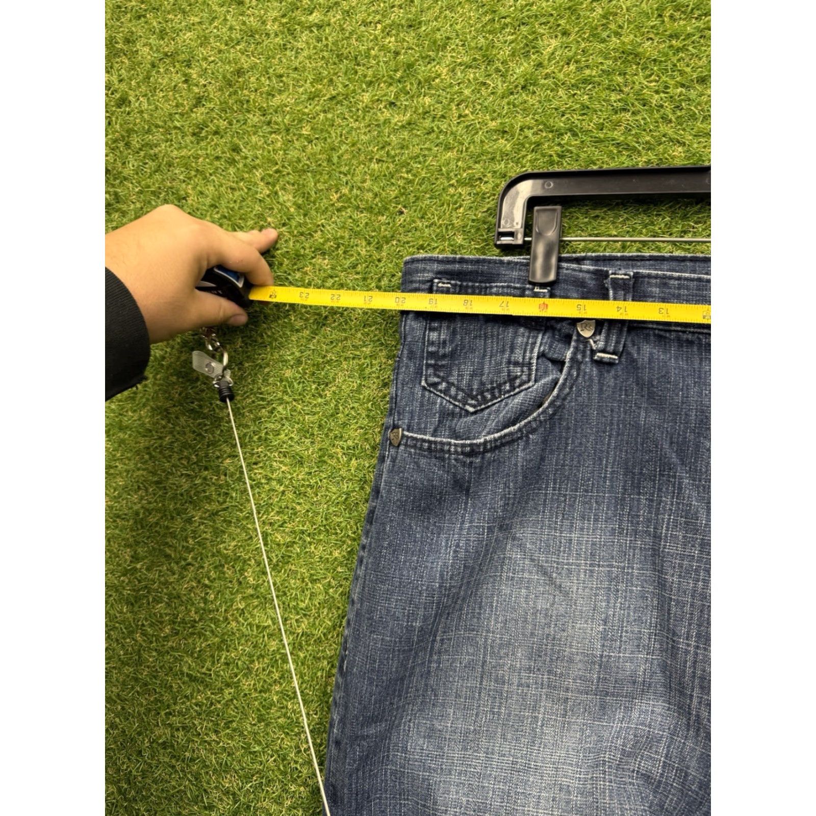 Vintage VINTAGE Helix Jeans Mens 40x32 Slim Straight Leg Baggy Grunge Punk Blue Denim Size US 40 / EU 56 - 3 Thumbnail