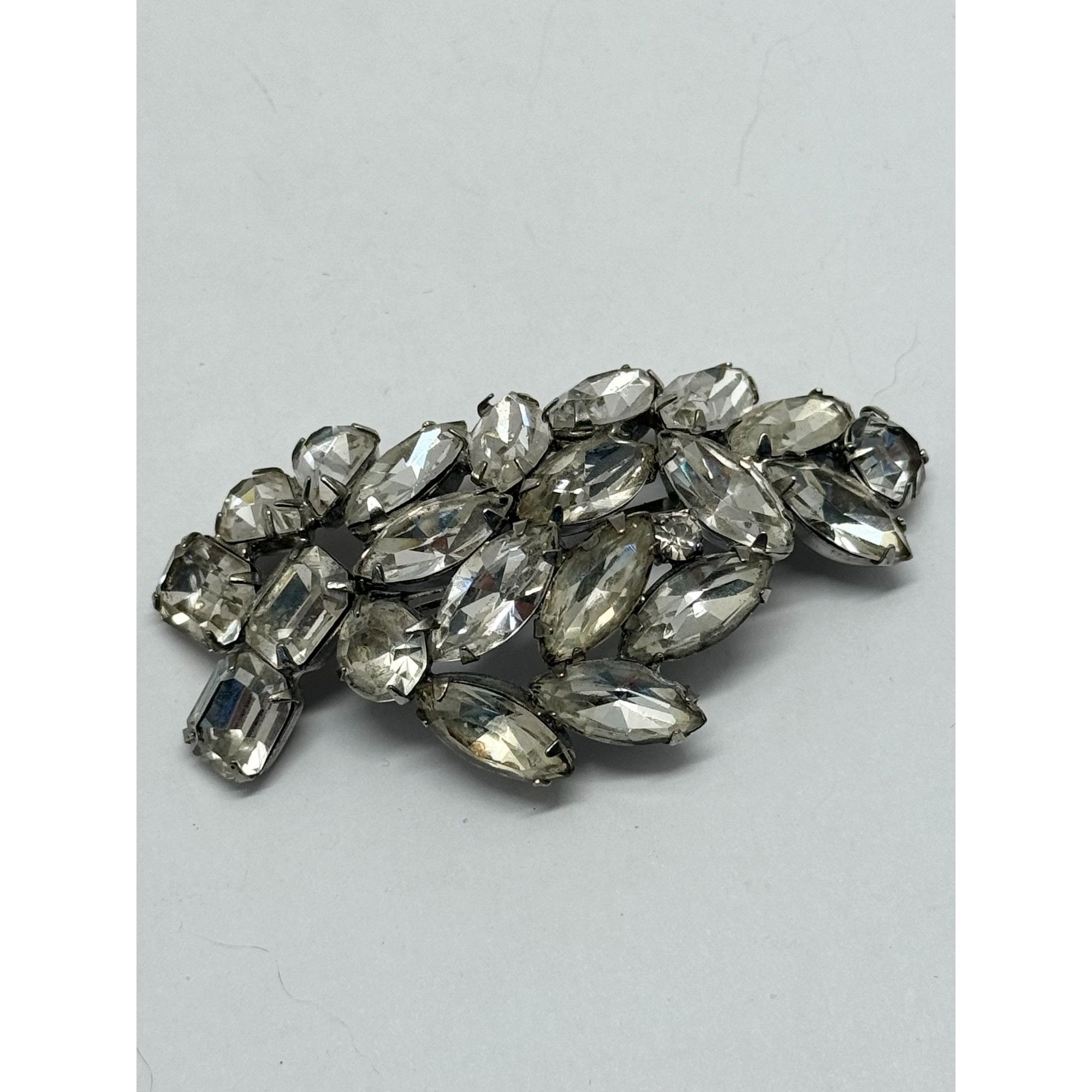 Vintage Vintage glass rhinestone brooch pin Size ONE SIZE - 4 Thumbnail