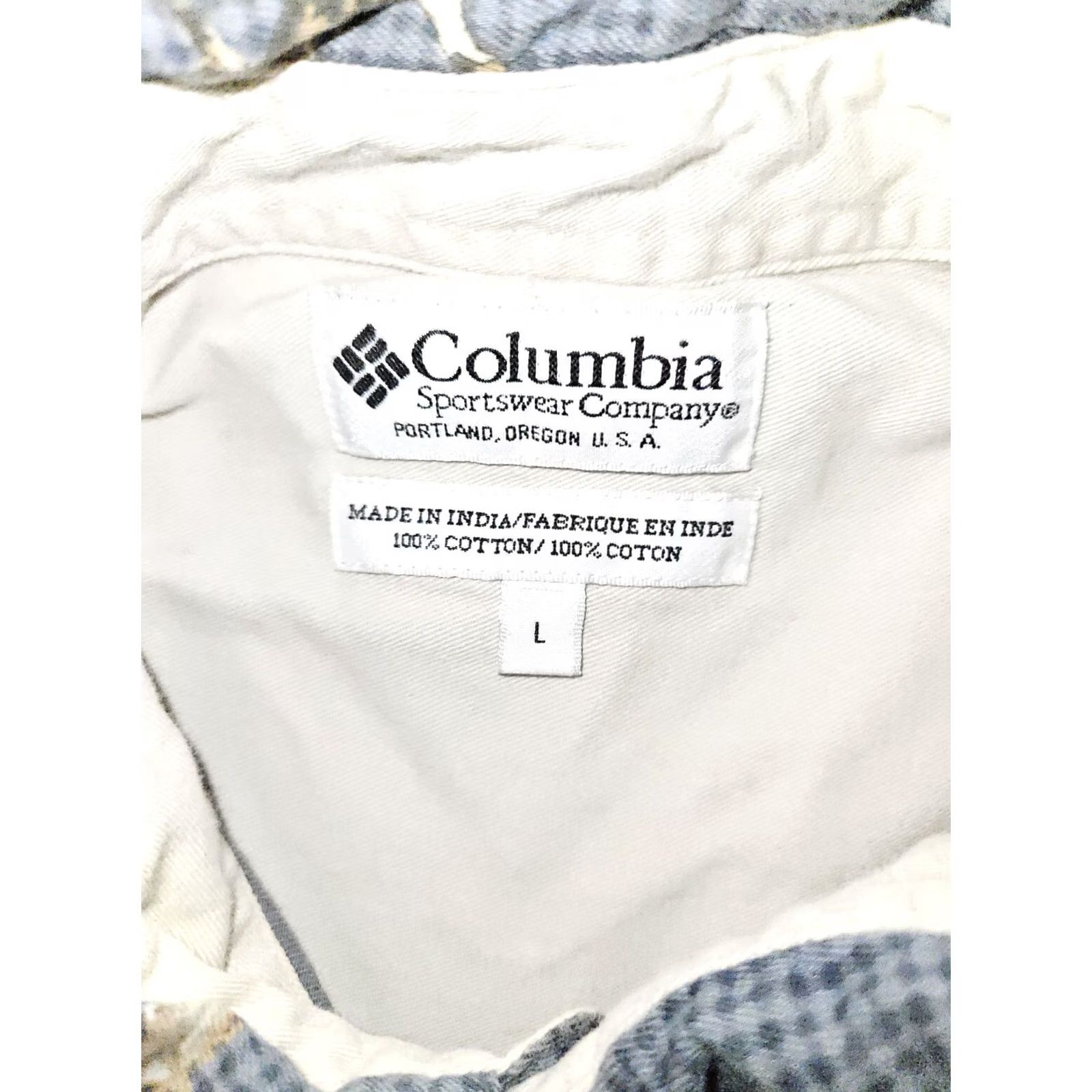 Vintage Columbia Button-Down Shirt Men L Long Sleeve Blue Ducks Gingham AOP” Size US L / EU 52-54 / 3 - 2 Thumbnail
