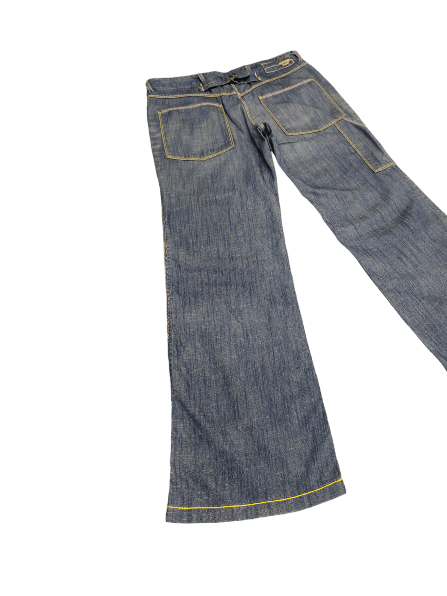Diesel Flare Baggy Jeans Diesel D Logo Carpenter Boot Cut Low Rise Size US 29 - 3 Thumbnail